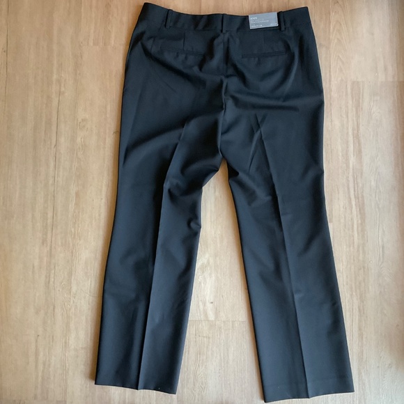 NWT Ann Taylor Ann Fit Trouser Leg Black Pants Classic suiting career basic 14 P - Picture 4 of 14